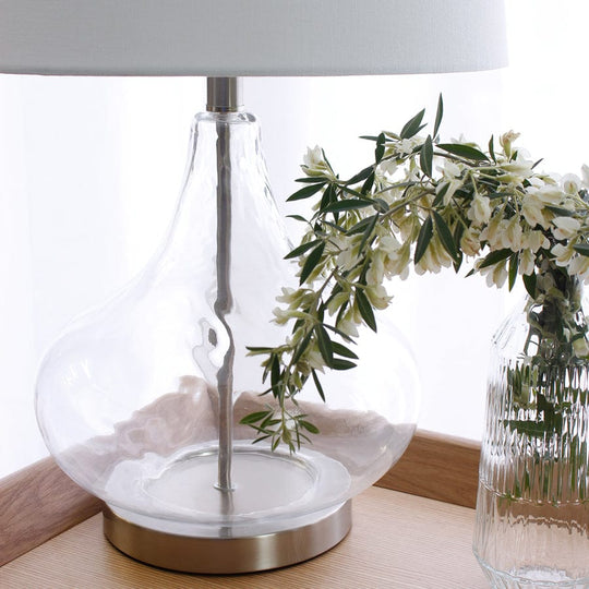 Dew Drop Glass Table Lamp Clear Black Mango