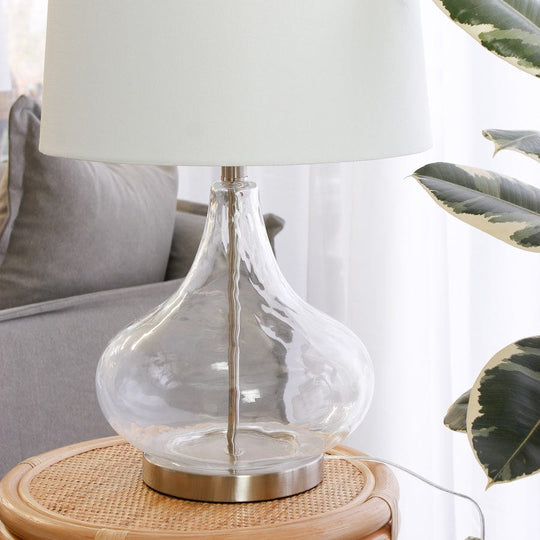 Dew Drop Glass Table Lamp Clear Black Mango