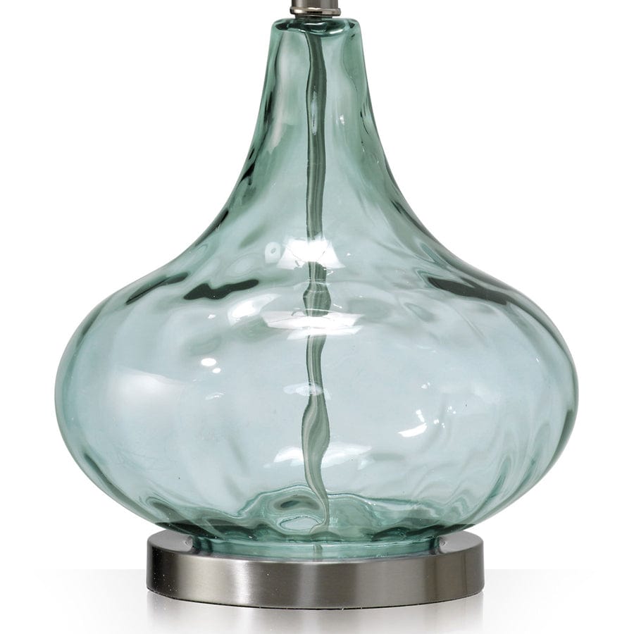 Dew Drop Glass Table Lamp Misty Aqua Blue By Black Mango
