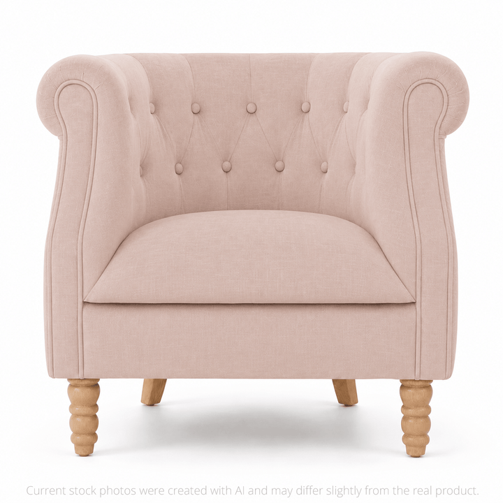 Esther Tub Chair Blush By Black Mango Interiors