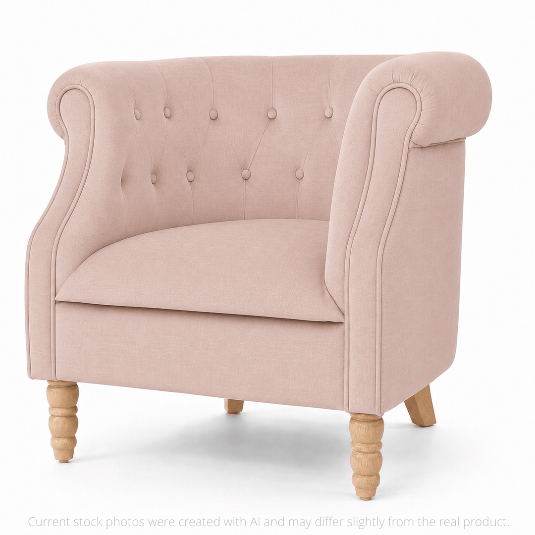 Esther Tub Chair Blush By Black Mango Interiors