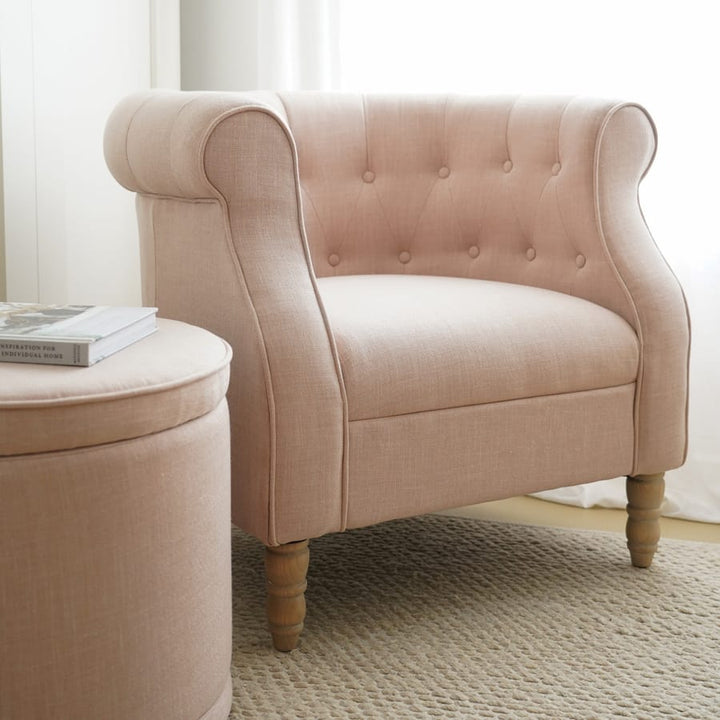 Esther Tub Chair Blush By Black Mango Interiors