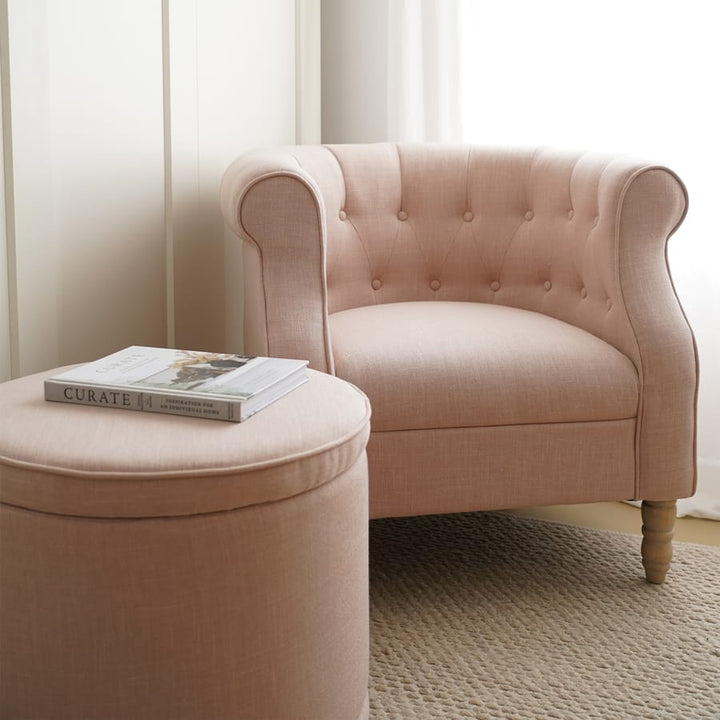 Esther Tub Chair Blush By Black Mango Interiors
