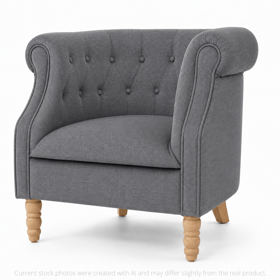 Esther Tub Chair Charcoal By Black Mango Interiors