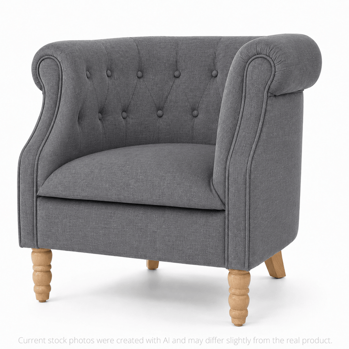 Esther Tub Chair Charcoal By Black Mango Interiors