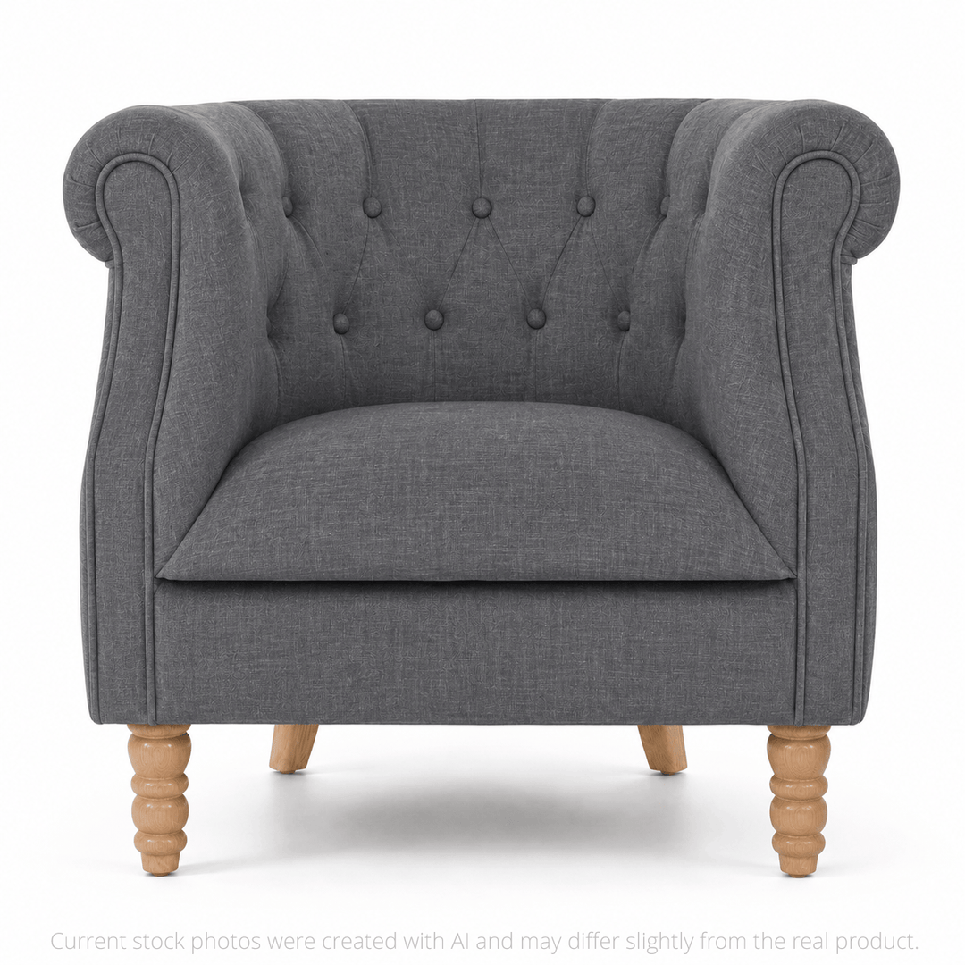 Esther Tub Chair Charcoal By Black Mango Interiors