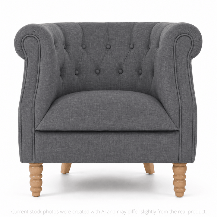 Esther Tub Chair Charcoal By Black Mango Interiors