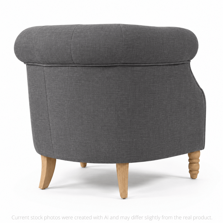 Esther Tub Chair Charcoal By Black Mango Interiors
