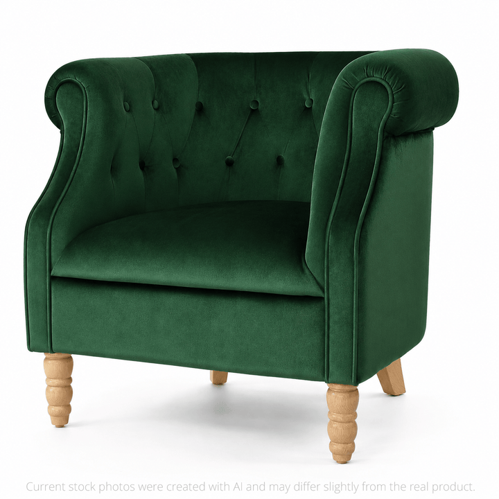 Esther Tub Chair Emerald By Black Mango Interiors
