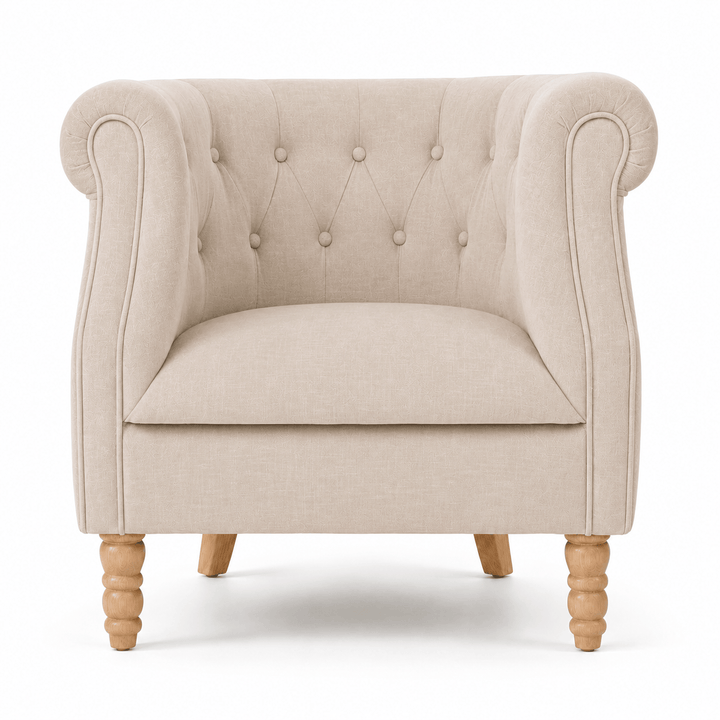 Esther Tub Chair Linen By Black Mango Interiors