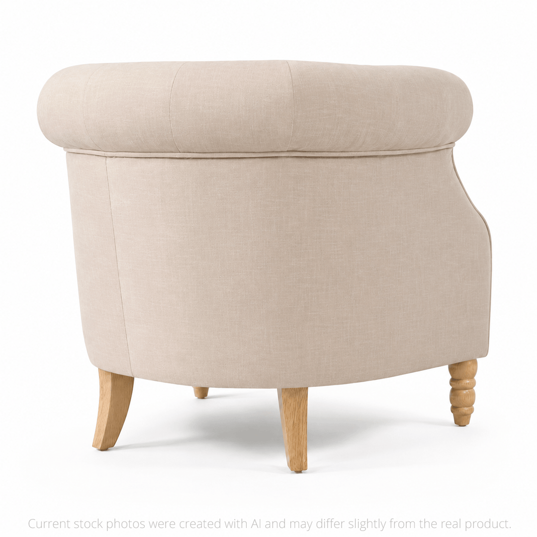 Esther Tub Chair Linen By Black Mango Interiors