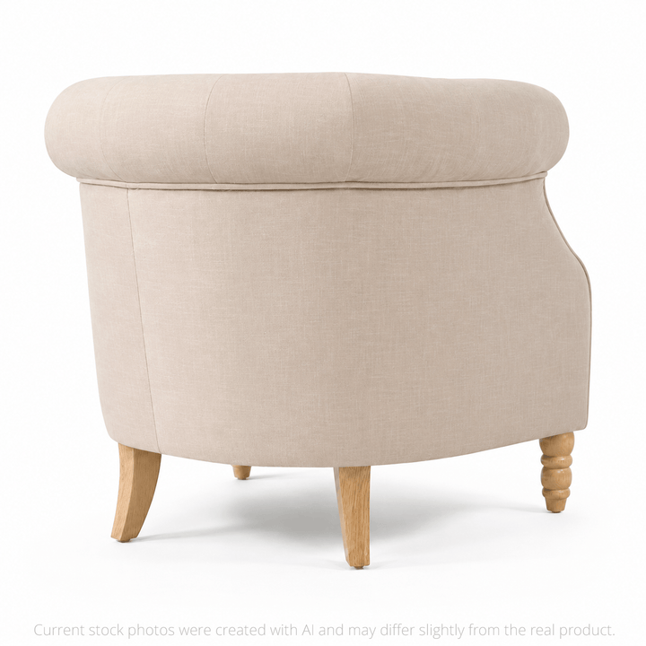 Esther Tub Chair Linen By Black Mango Interiors
