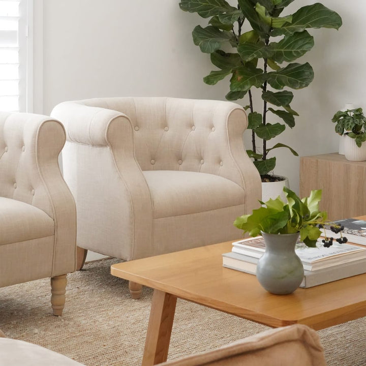 Esther Tub Chair Linen By Black Mango Interiors