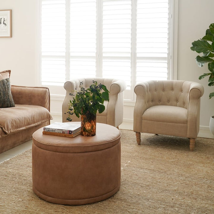 Esther Tub Chair Linen By Black Mango Interiors