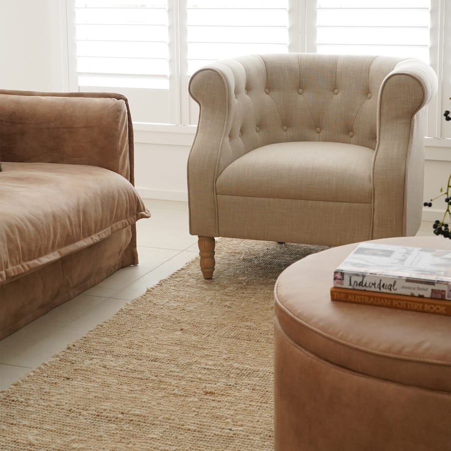 Esther Tub Chair Linen By Black Mango Interiors