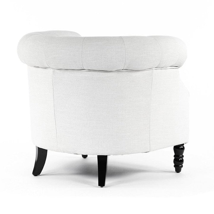 Esther Tub Chair Linen White By Black Mango