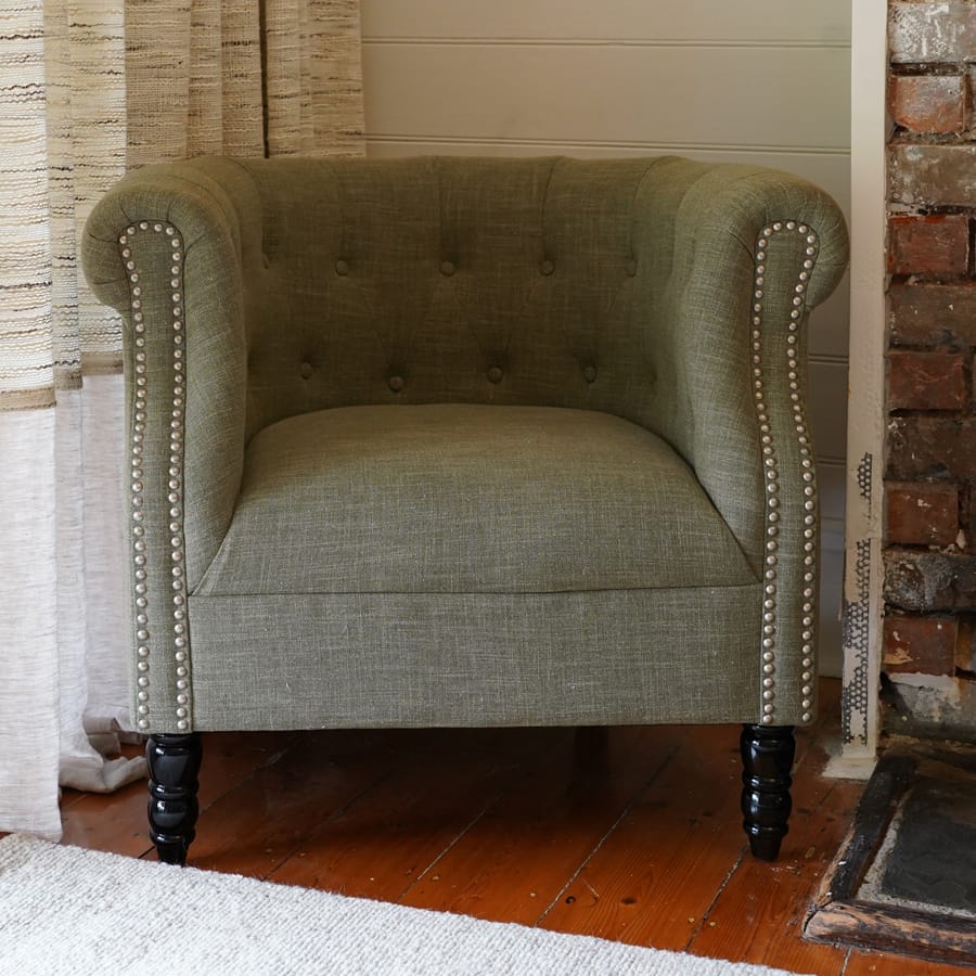 Esther Tub Chair Olive By Black Mango Interiors