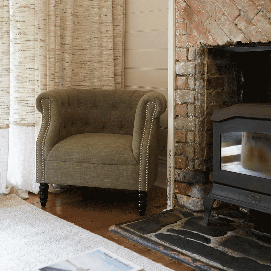 Esther Tub Chair Olive By Black Mango Interiors