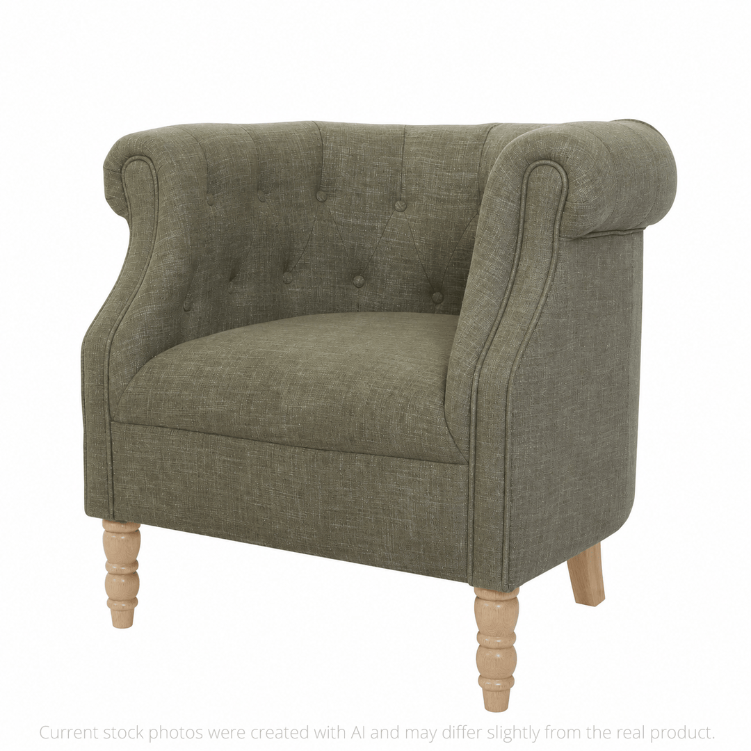 Esther Tub Chair Olive By Black Mango Interiors