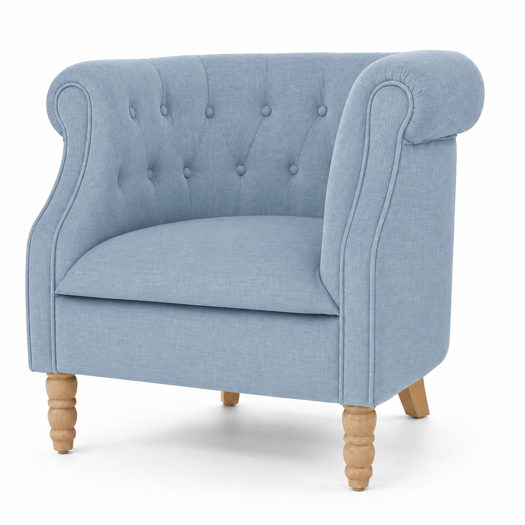 Esther Tub Chair Sky By Black Mango Interiors