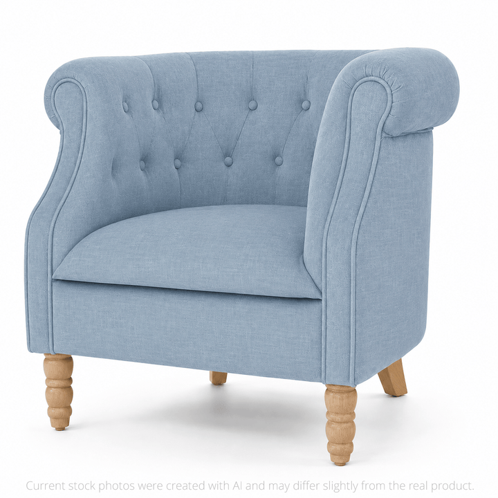 Esther Tub Chair Sky By Black Mango Interiors