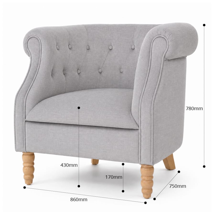 Esther Tub Chair Steel By Black Mango Interiors