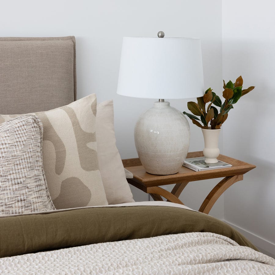 Evie Side Table Oak Cross Legs By Black Mango Interiors