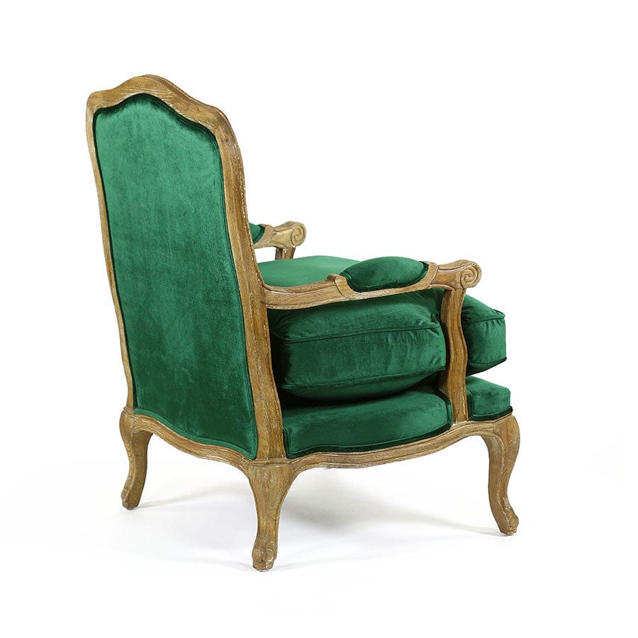 French Provincial Adele Occasional Chair Emerald By Black Mango
