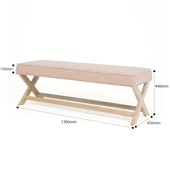 Gracie Dressing Bench Blush By Black Mango Interiors