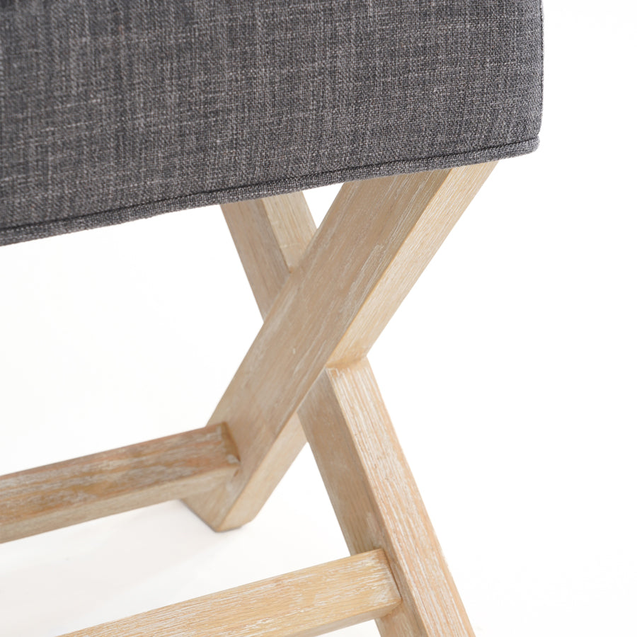 Gracie Dressing Bench Charcoal By Black Mango Interiors