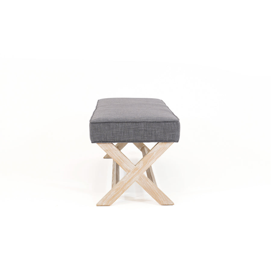 Gracie Dressing Bench Charcoal By Black Mango Interiors