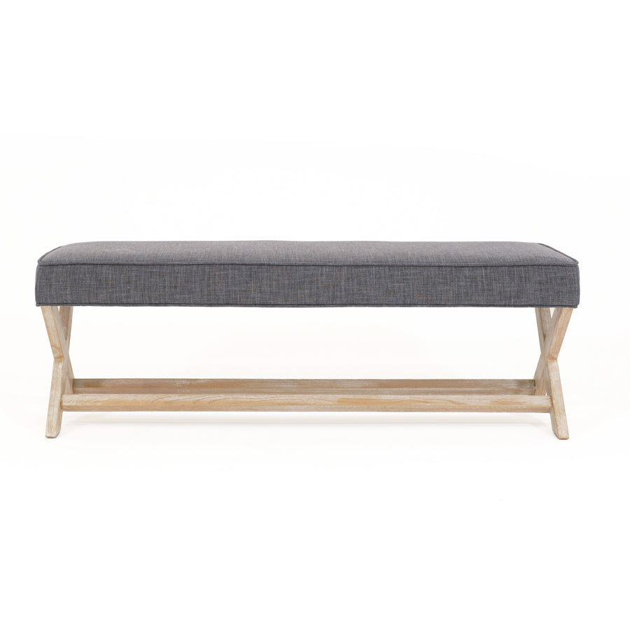 Gracie Dressing Bench Charcoal By Black Mango Interiors