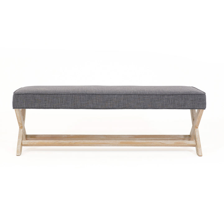Gracie Dressing Bench Charcoal By Black Mango Interiors