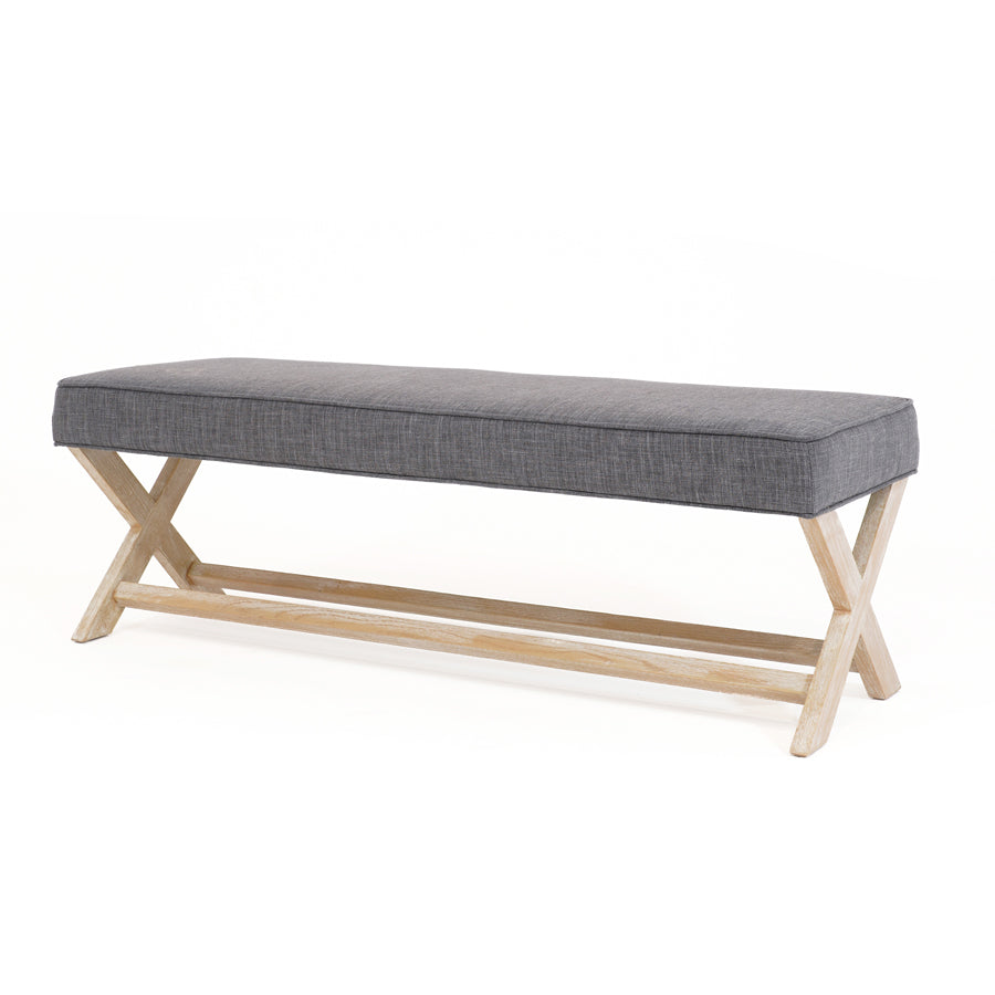 Gracie Dressing Bench Charcoal By Black Mango Interiors