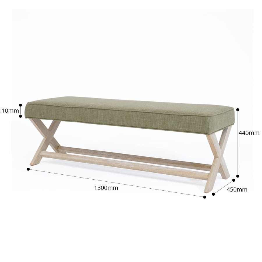 Gracie Dressing Bench Olive By Black Mango Interiors