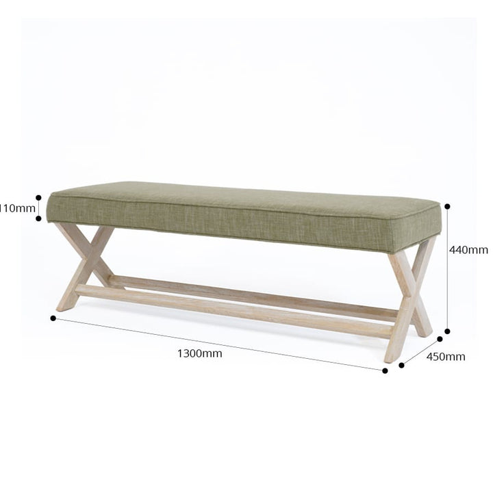 Gracie Dressing Bench Olive By Black Mango Interiors