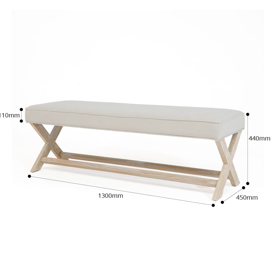 Gracie Dressing Bench Stone By Black Mango Interiors