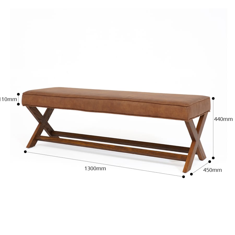 Gracie Dressing Bench Tan By Black Mango Interiors