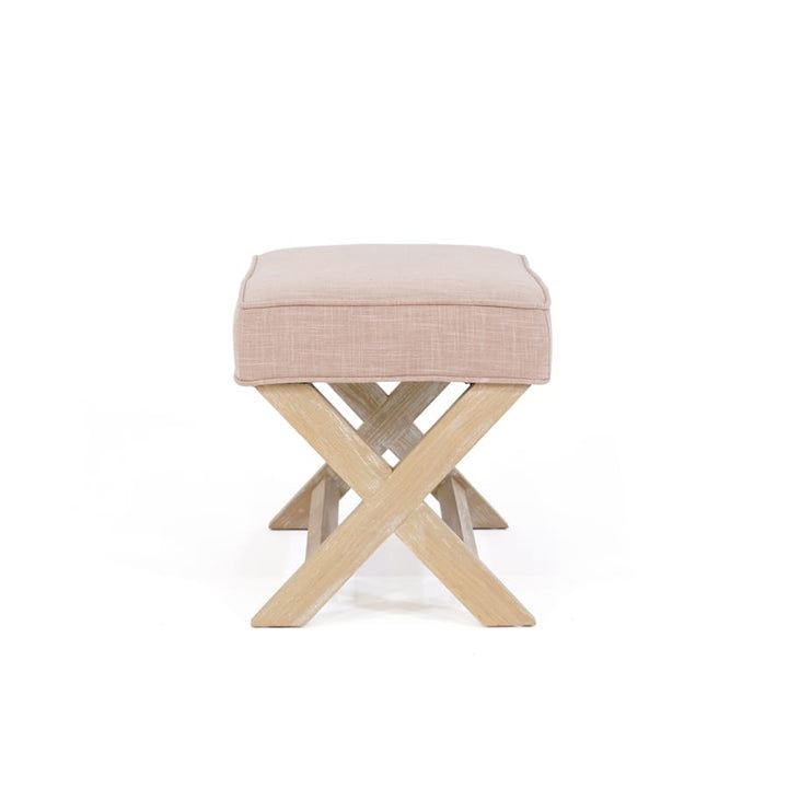 Gracie Ottoman Blush By Black Mango Interiors