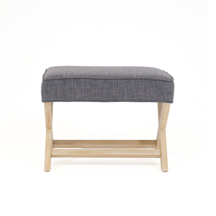 Gracie Ottoman Charcoal By Black Mango Interiors