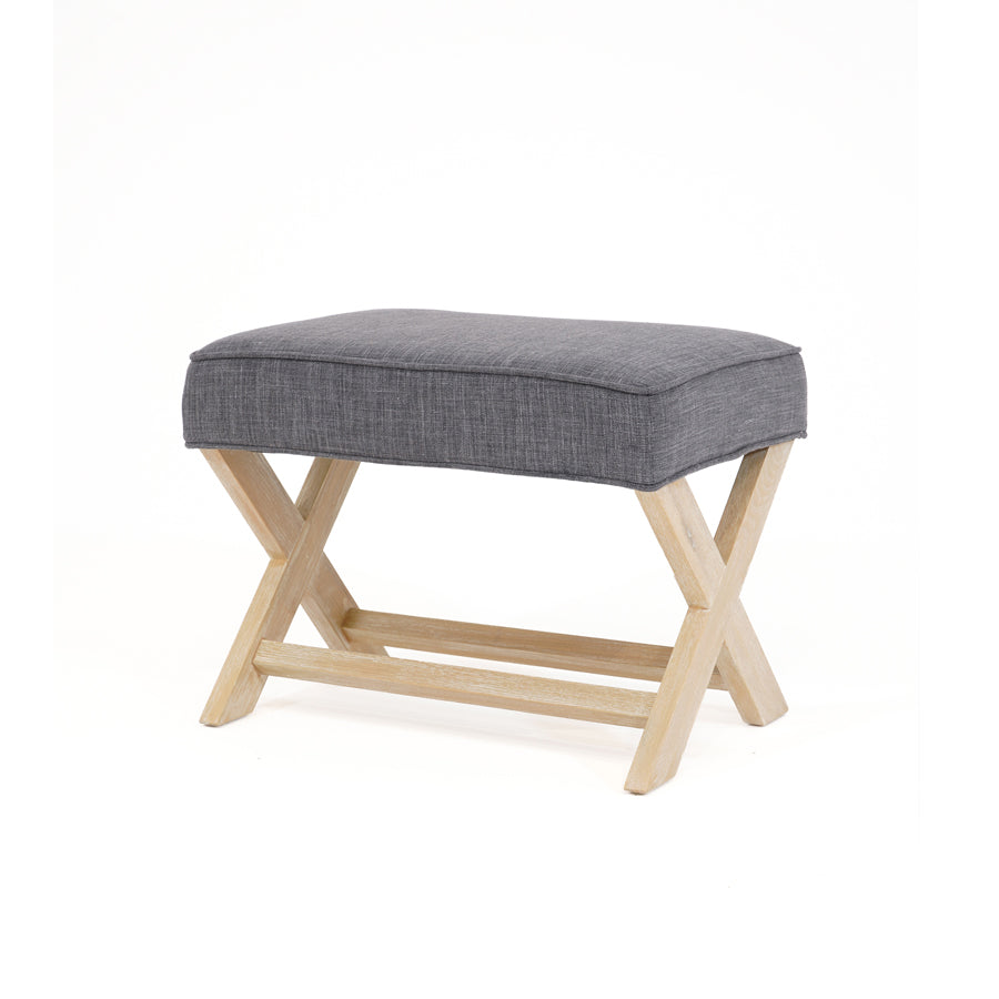 Gracie Ottoman Charcoal By Black Mango Interiors