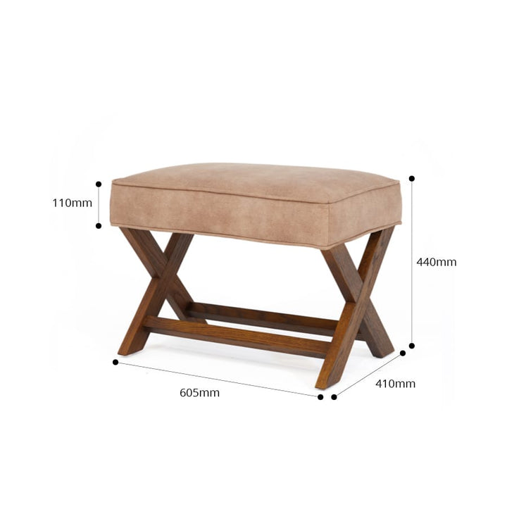Gracie Ottoman Fawn By Black Mango Interiors
