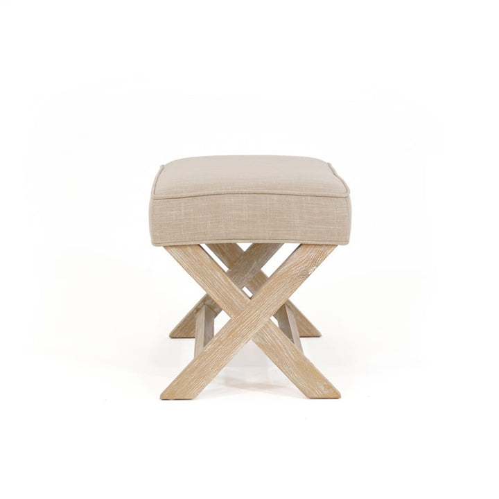 Gracie Ottoman Linen By Black Mango Interiors