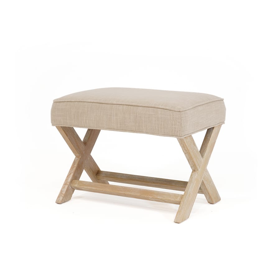 Gracie Ottoman Linen By Black Mango Interiors