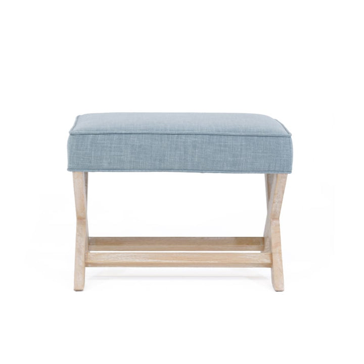 Gracie Ottoman Sky By Black Mango Interiors