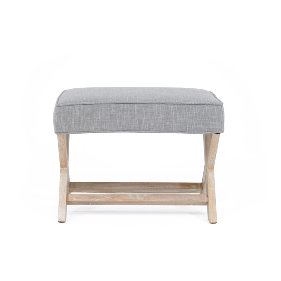 Gracie Ottoman Steel By Black Mango Interiors