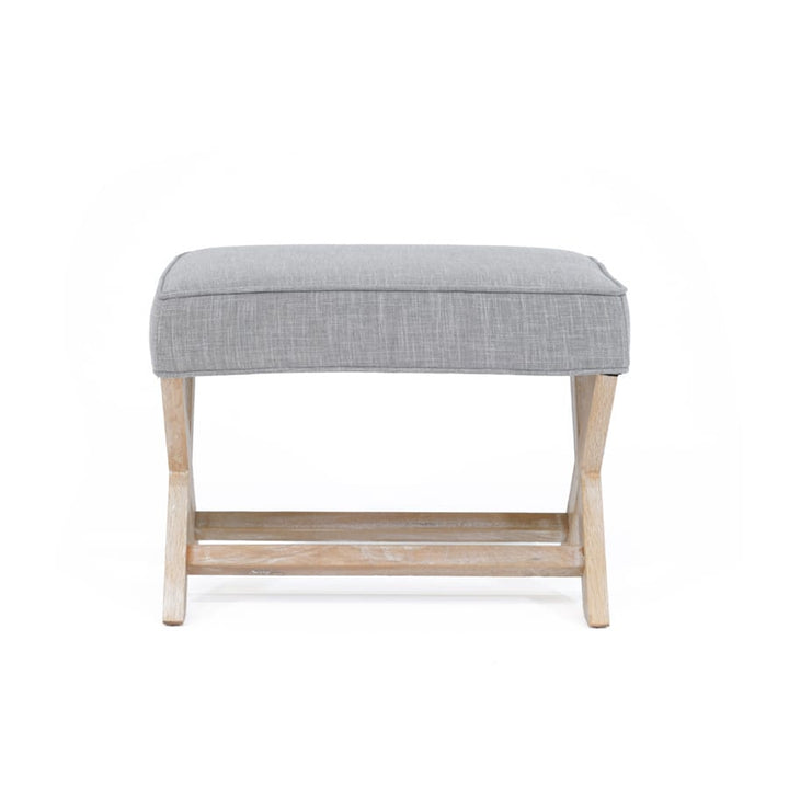 Gracie Ottoman Steel By Black Mango Interiors
