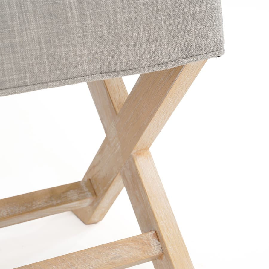 Gracie Ottoman Steel By Black Mango Interiors