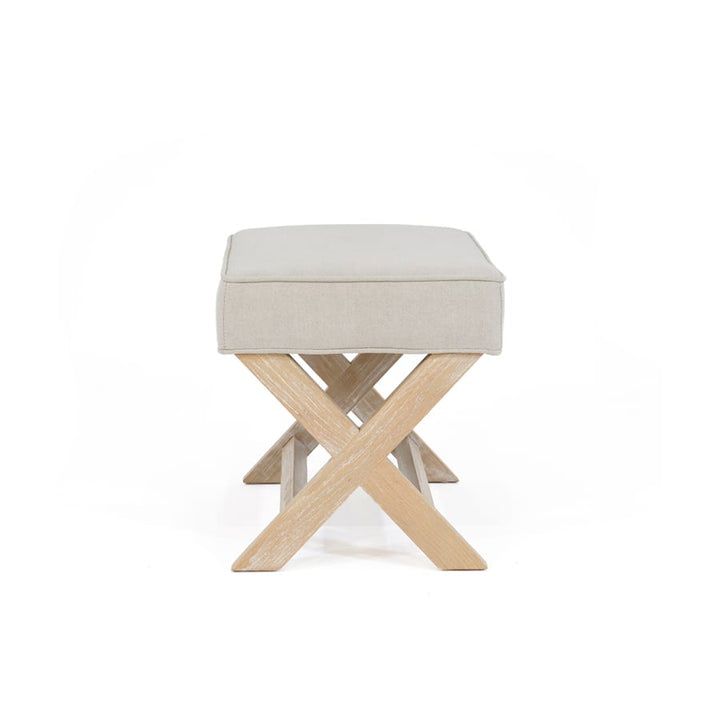 Gracie Ottoman Stone By Black Mango Interiors