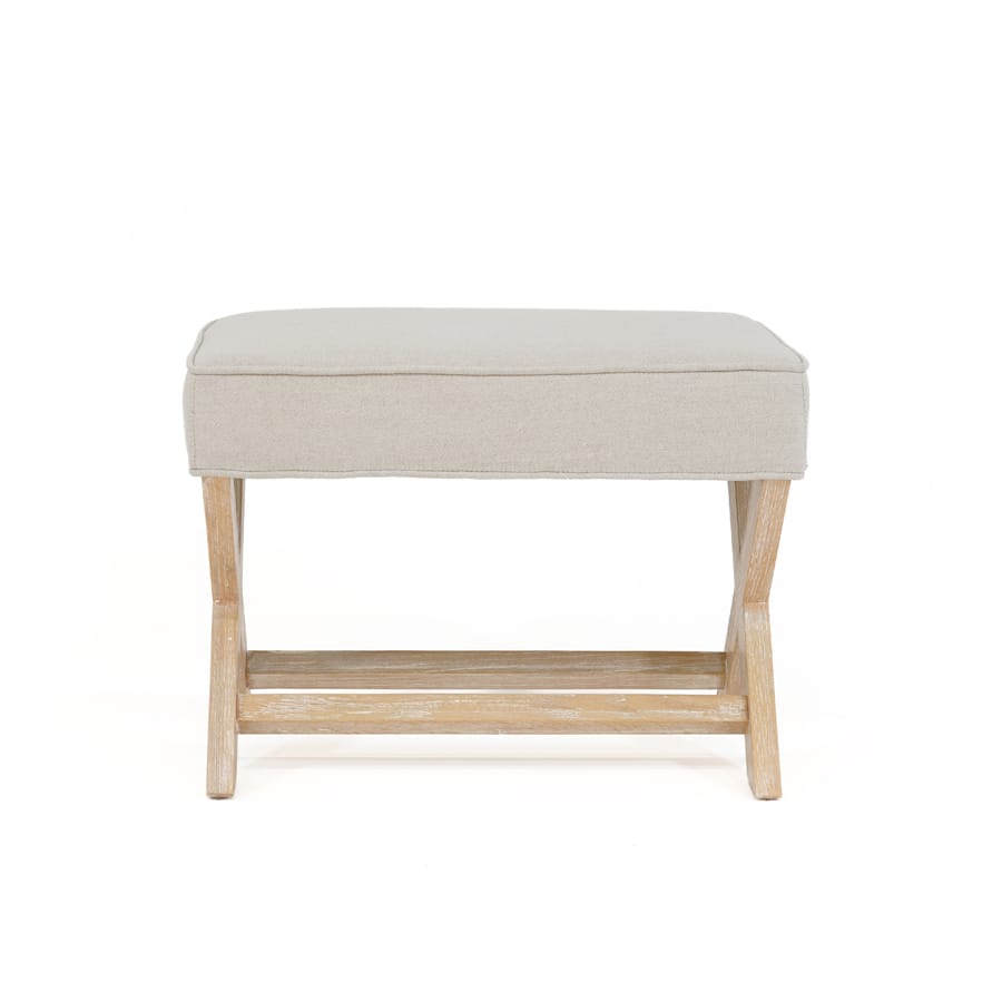 Gracie Ottoman Stone By Black Mango Interiors